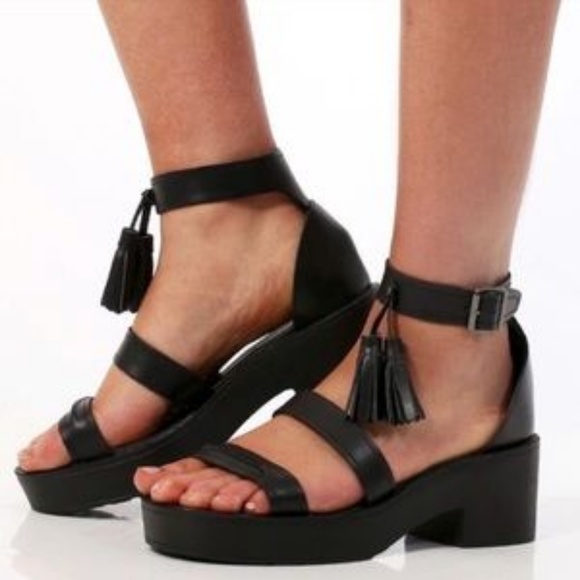 Windsor Smith platform tassel sandals size 8 - Picture 2 of 2